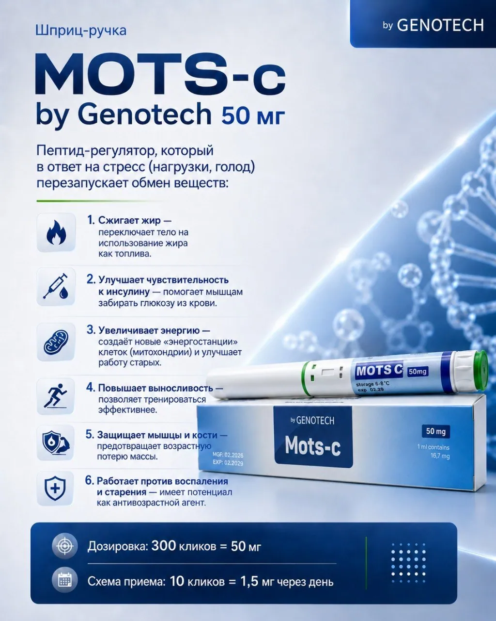 Genotech — MOTS-c 50 мг (ручка)-2